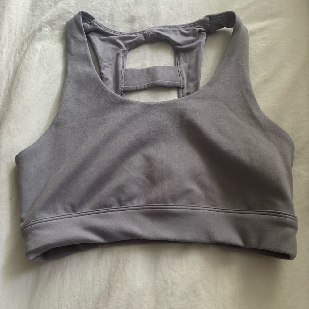 Hollister Gray Racerback Sports Bra with Cutout